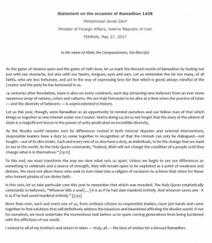 ظریف خواستار احساس مسئولیت بیشتر رهبران جهان اسلام شد