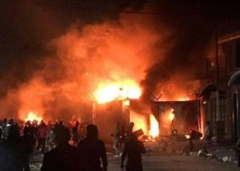 کنسولگری ایران در نجف به آتش کشیده شد