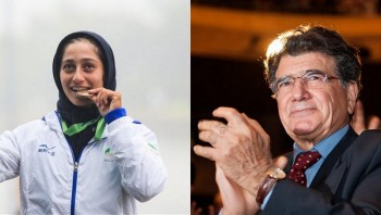 بانوی المپیکی قایقرانی ایران مدال های خود را به شجریان تقدیم کرد