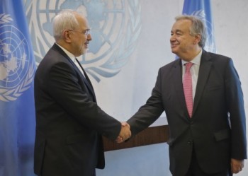 محمد جواد ظریف با دبیرکل سازمان ملل متحد دیدار کرد