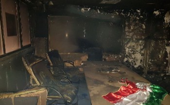 دفتر بسیج دانشجویی دانشگاه شریف به آتش کشیده شد
