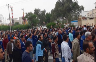 اعتراضات کارگران گروه ملی صنعتی فولاد همچنان ادامه دارد