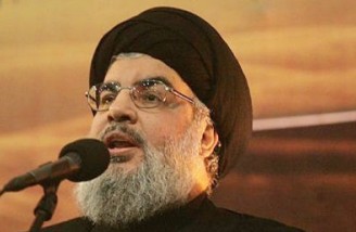 جاری شدن اشک های سید حسن نصرالله با دیدن تصاویر اسد و رهبری