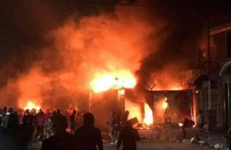 کنسولگری ایران در نجف به آتش کشیده شد