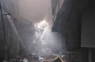 بحشی از بازار تهران آتش گرفت