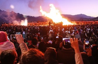 برگزاری جشن سده در روستای چم شهر تفت| یزد