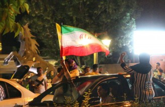 شادمانی ایران با پیروزی تیم ملی فوتبال برابر مراکش