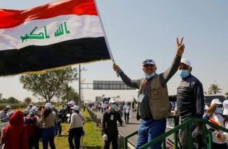 سیمای پاپ فرانسیس در عراق 