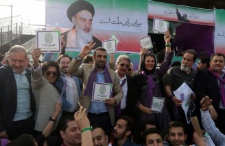 همایش انتخاباتی حسن روحانی در مشهد 