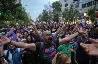 جشن هواداران روحانی در نقاط مختلف ایران