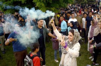 جشن هواداران روحانی در نقاط مختلف ایران