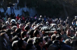 آئین وداع با شهدای آتش نشان