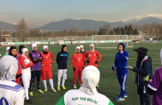 تمرین تیم ملی فوتبال بانوان