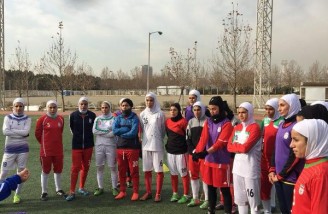 تمرین تیم ملی فوتبال بانوان