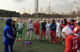 تمرین تیم ملی فوتبال بانوان