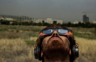 نمای آخرین خورشید گرفتگی قرن ۱۴ هجری شمسی در ایران