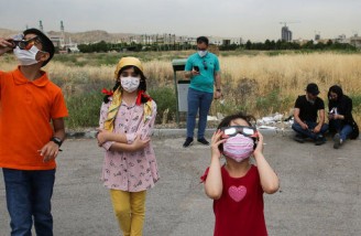 نمای آخرین خورشید گرفتگی قرن ۱۴ هجری شمسی در ایران