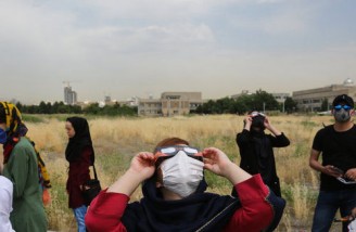 نمای آخرین خورشید گرفتگی قرن ۱۴ هجری شمسی در ایران