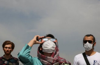 نمای آخرین خورشید گرفتگی قرن ۱۴ هجری شمسی در ایران