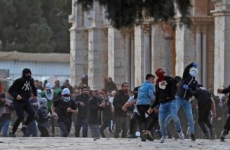 حداقل ۴۲نفر از نمازگزاران فلسطینی در مسجدالاقصی مجروح شدند