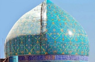 گنبدهای لاجوردی اصفهان دو تکه شد