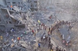 اسرائیل با شش تُن بمب اردوگاه پناهندگان جبلیه را ویران کرد
