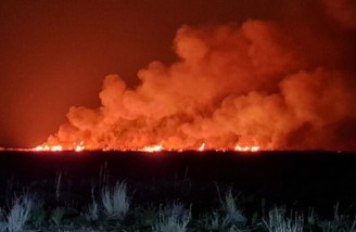 ۴۰۰ هکتار از تالاب میقان اراک در آتش سوخت