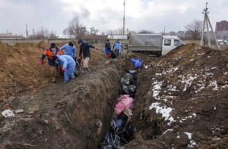 یک گور دسته‌جمعی در شهر ماریوپل اوکراین شناسایی شد